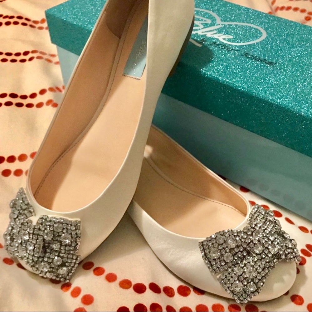 Rhinestone Betsey Johnson flats.